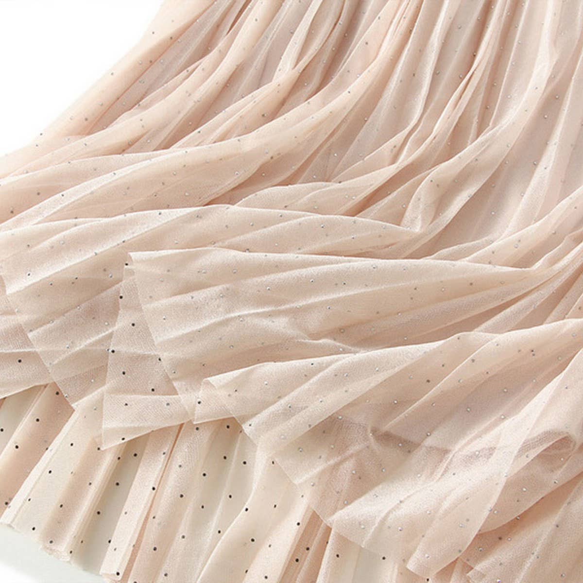MESH SKIRT ALINE PLEATEDSKIRT MIDLENGTH TULLESKIRT