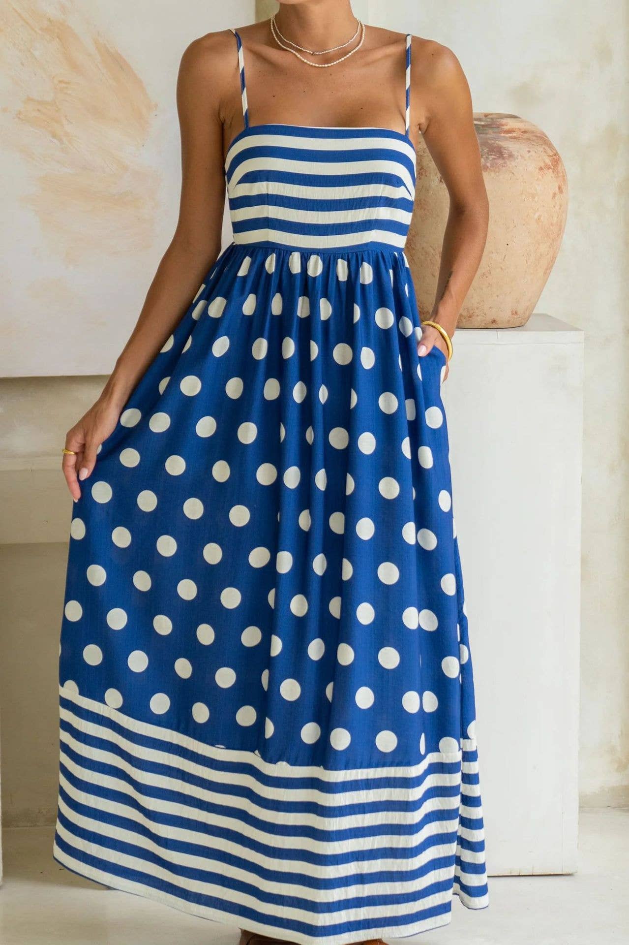 Stylish print halter sexy high-waisted dress