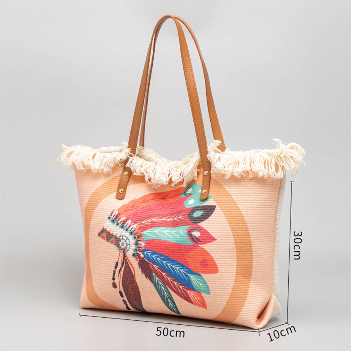 PRINTED BOHEMIAN SHOULDER BAG TOTE BAG_CWAB2000