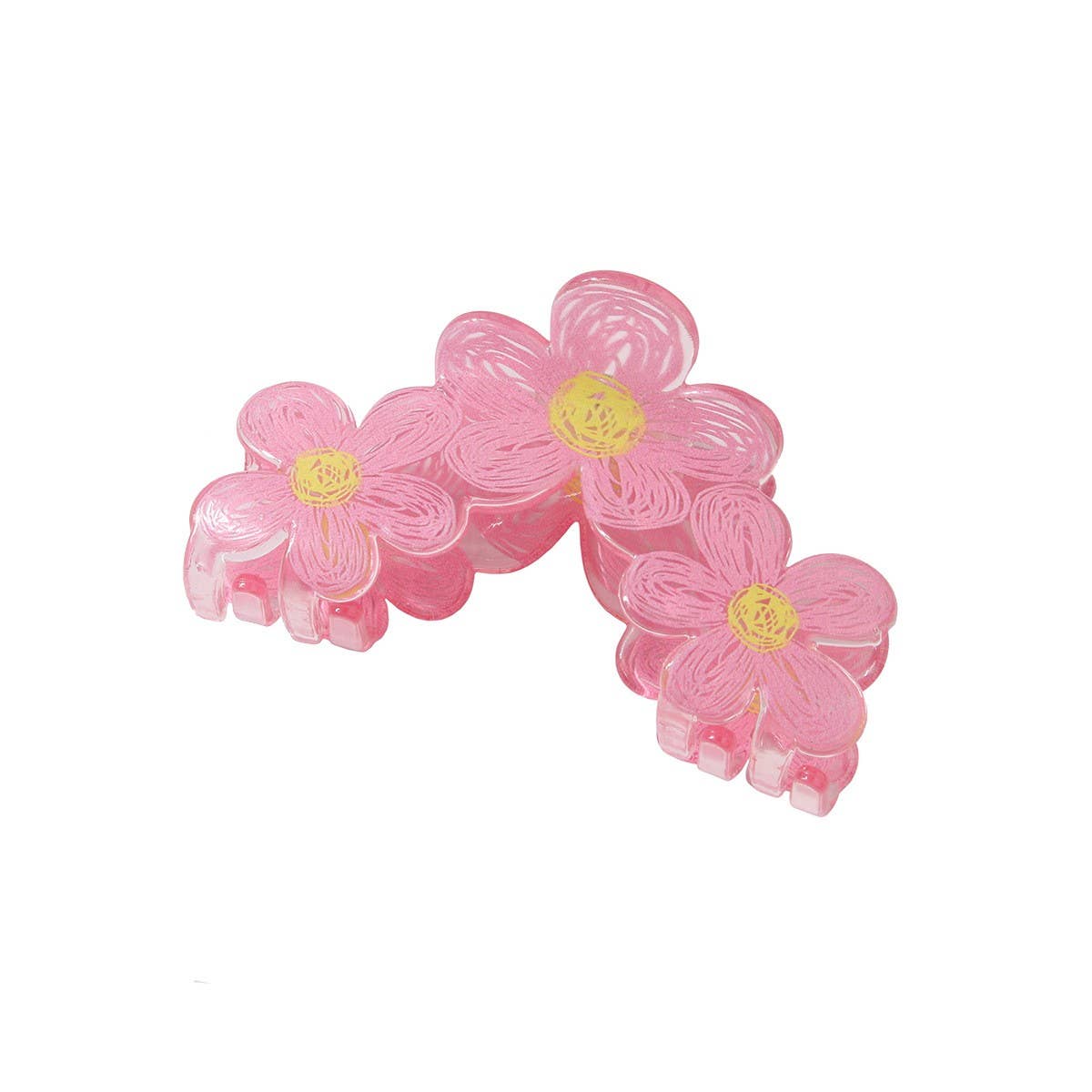 Flower Graffiti Hair Claw Cute Versatile Updo Clip