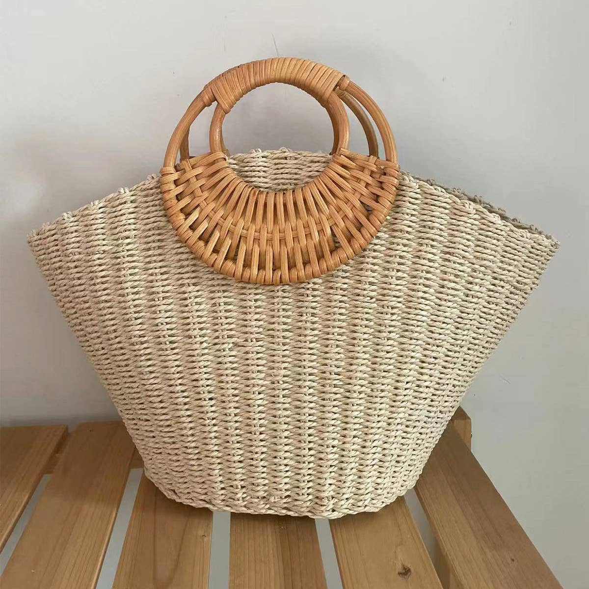 SUMMER BEACH SEA STRAW RATTAN TOTE CLUTCH BAGS_CWAB0814