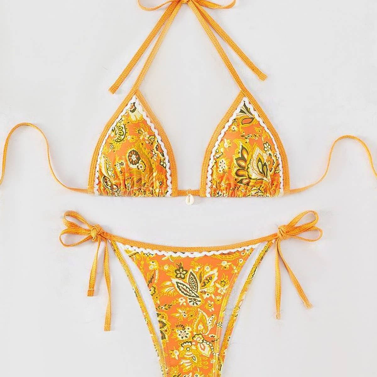 PAISLEY PRINT BIKINI SET - TIE SIDE SWIMSUIT_CWMW0918