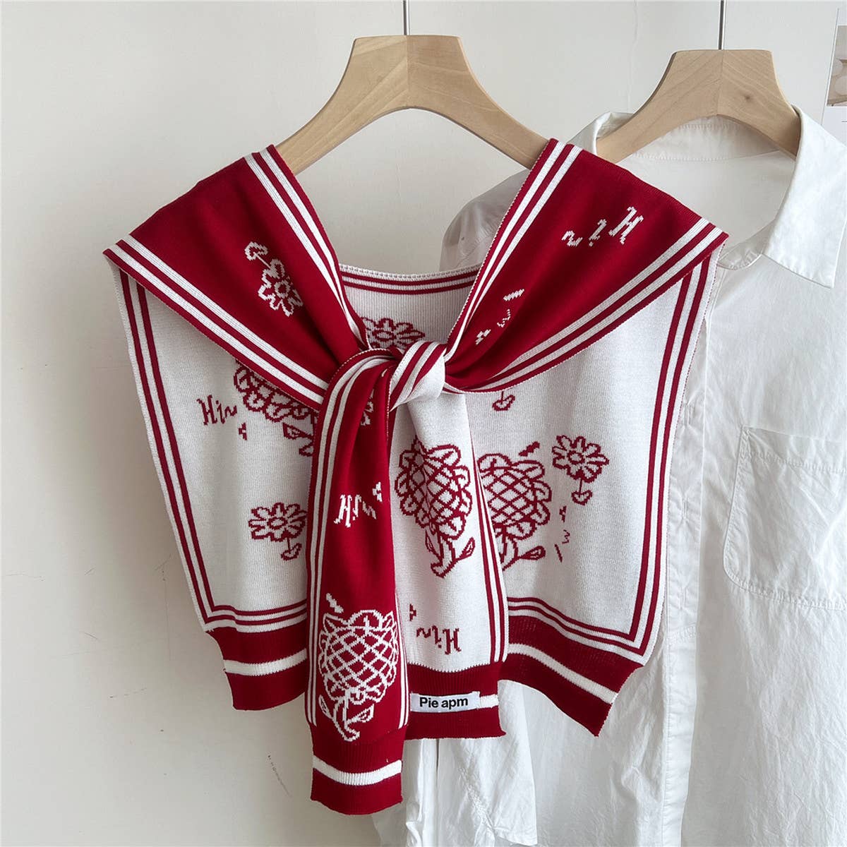 Floral Knit Shawl ? Light Cardigan Scarf for Women