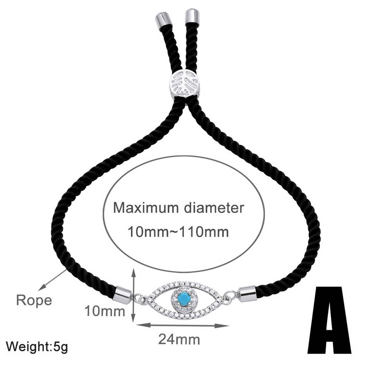 DEVIL'S EYE SET DIAMOND PEARL BRACELET