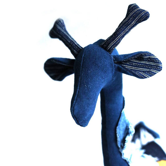 Handmade Indigo Dyed Cloth Animal Plush Doll
