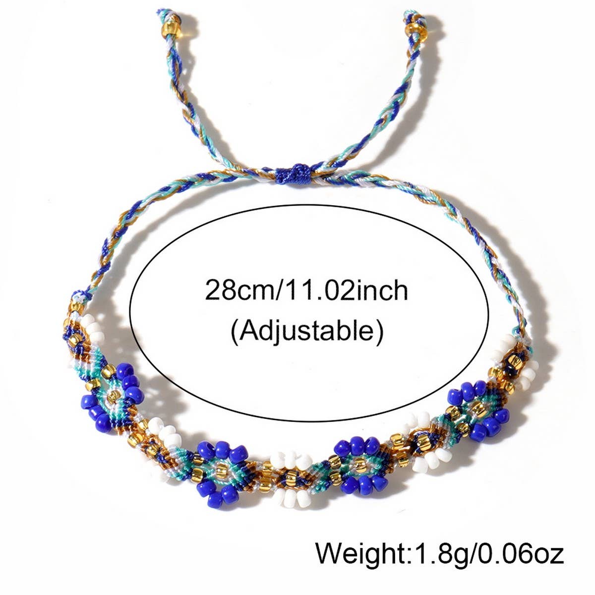 COLORFUL FLOWER RICE BEADS HANDMADE BEADED BRACELET