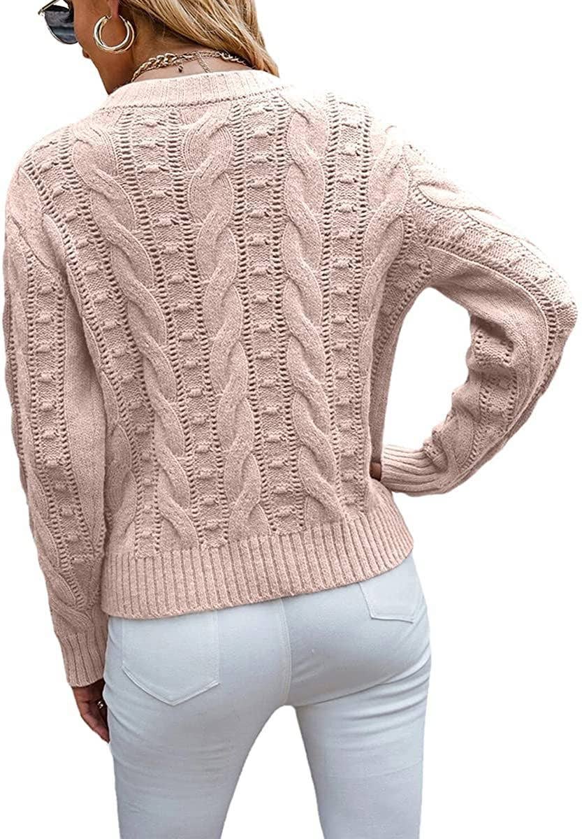CWOSWL0815_ Long Sleeve Loose Neck Pullover Sweater
