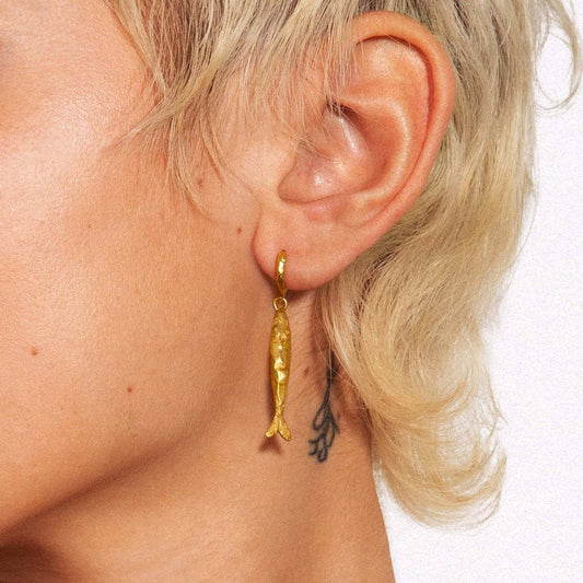 Stainless Steel Fashion Retro Fish Earrings_CWAJE5124