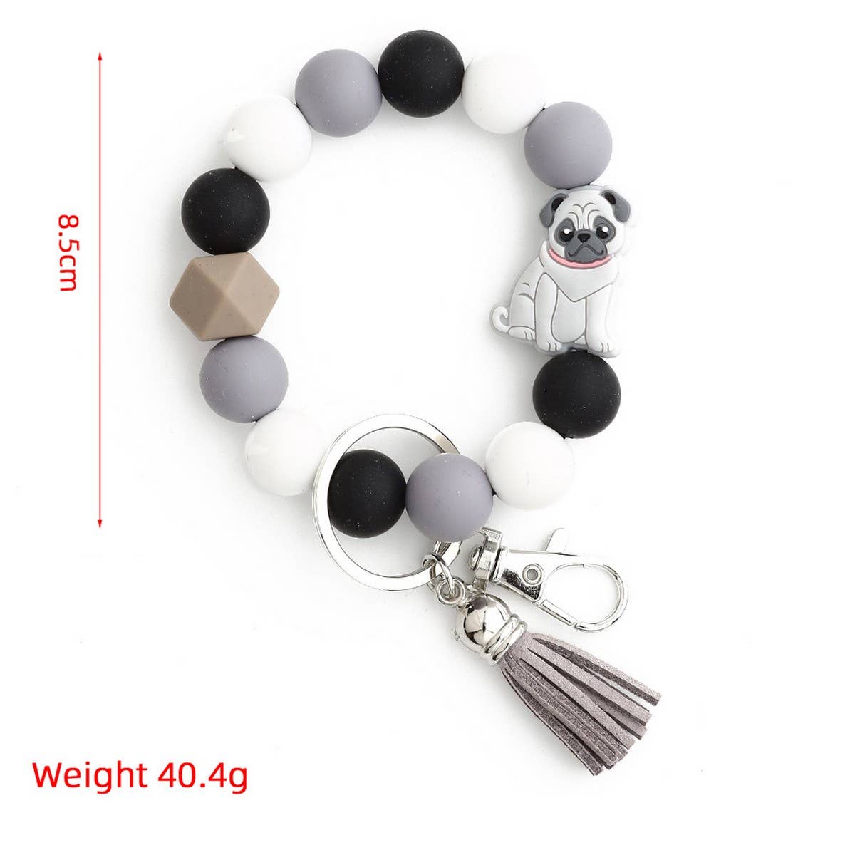 Cartoon Bull Keychain Moose Charm Silicone Beads_CWMM6863