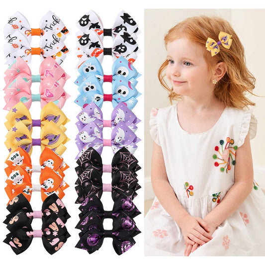 Halloween Kids Bow Hair Clip ? Cartoon Party