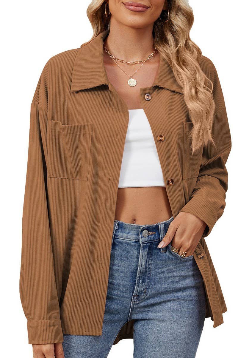 CWOCO0884_SOLID COLOR LAPEL POCKET KNIT SHIRT COAT