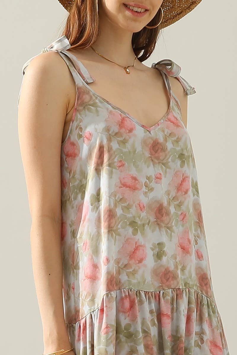 CWDMD826_STRAP TIE SLEEVELESS DRESS WITH TRIM TAPE AT HEM