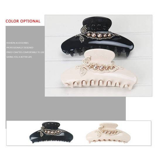 LARGE ACETATE HAIR ACCESSORIES SHARK CLIP