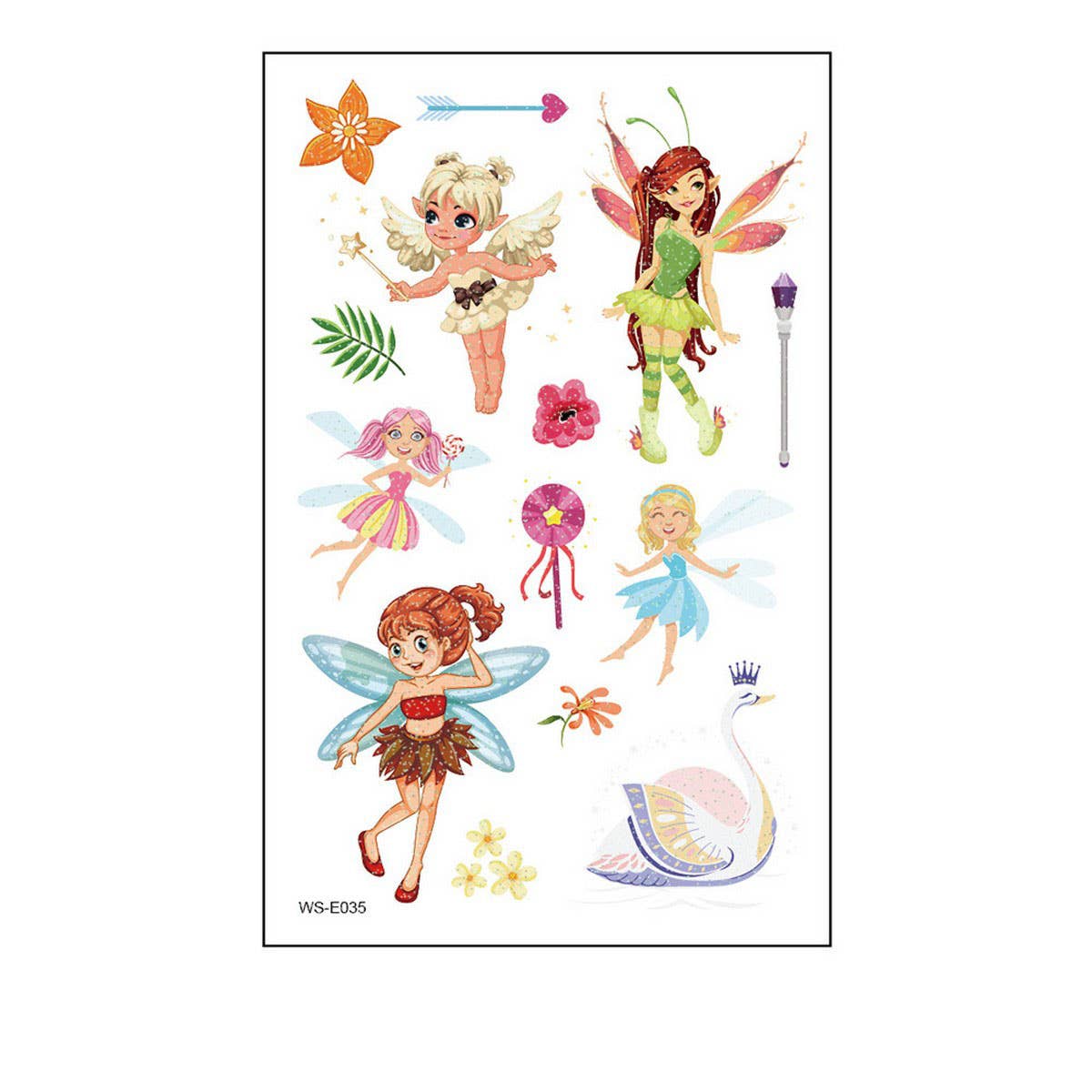 Glitter Fairy Tattoos ? Princess Waterproof Set