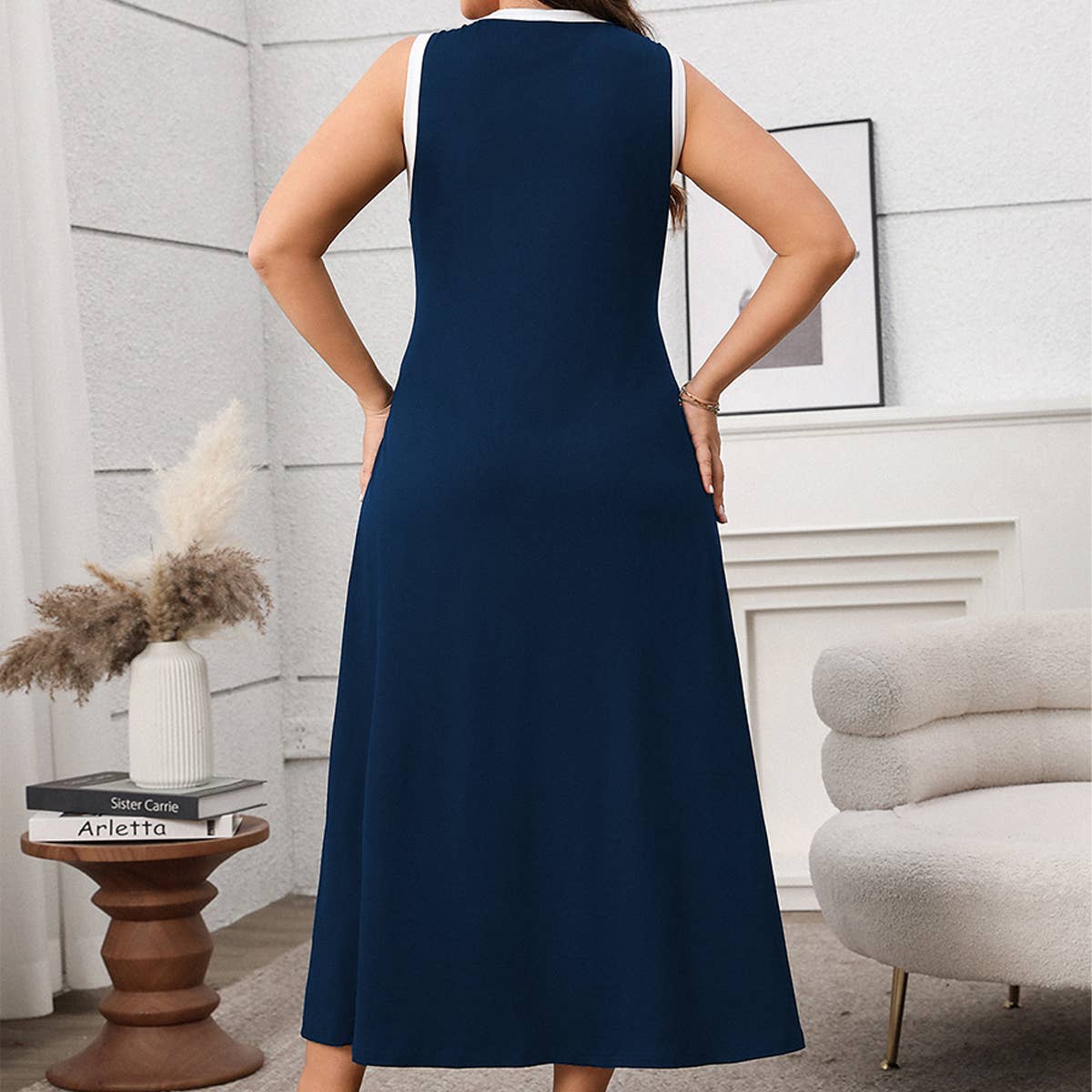 Elegant Spaghetti Strap Waist Dress for Summer