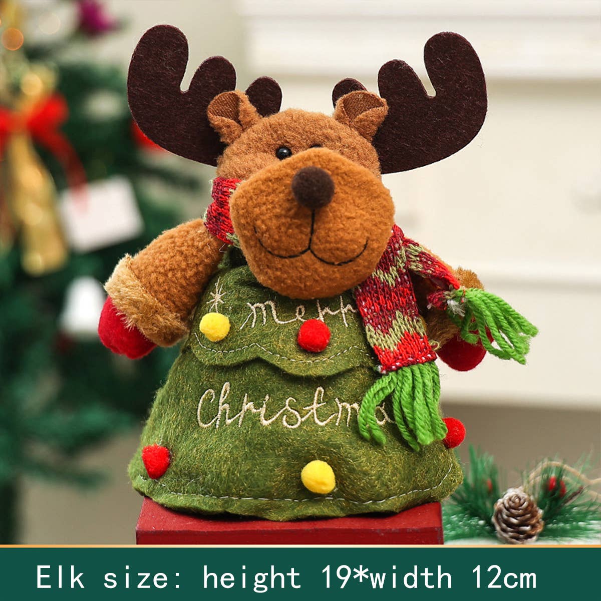 CWMM9355_CARTOON 3D DOLL ZIPPER LETTER TREE SHAPE GIFT BAG