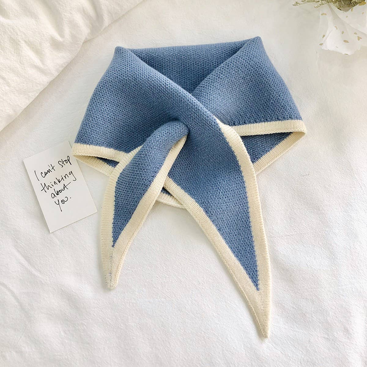 Knit Triangle Scarf for Women?™s Winter Neck Wrap