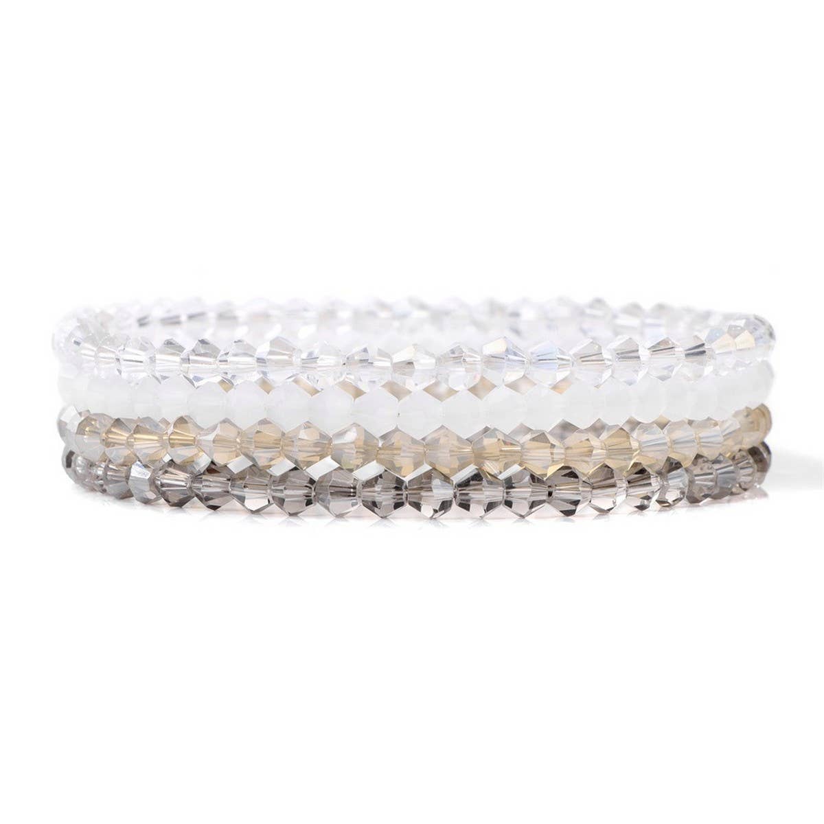 CWAJE4230_ARTIFICIAL CRYSTAL ELASTIC BRACELET SET OF FOUR
