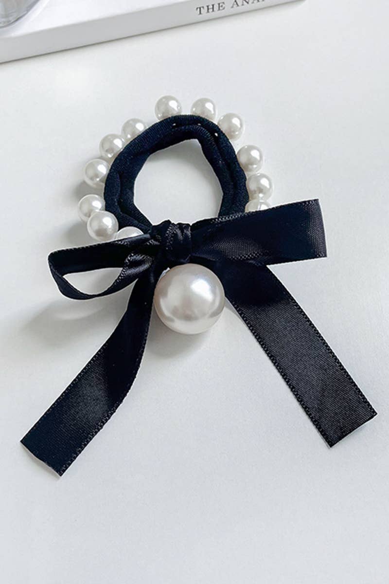 PEARL DECORATION SCRUNCHIES ELASTIC HAIR TIES_CWAHA0145