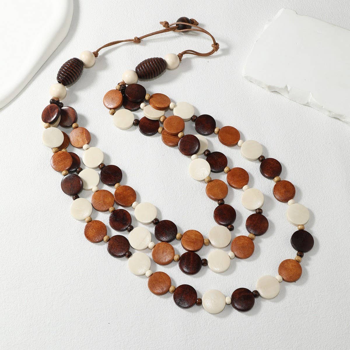 ETHNIC STYLE LONG COCONUT SHELL VINTAGE NECKLACE_CWMM4424