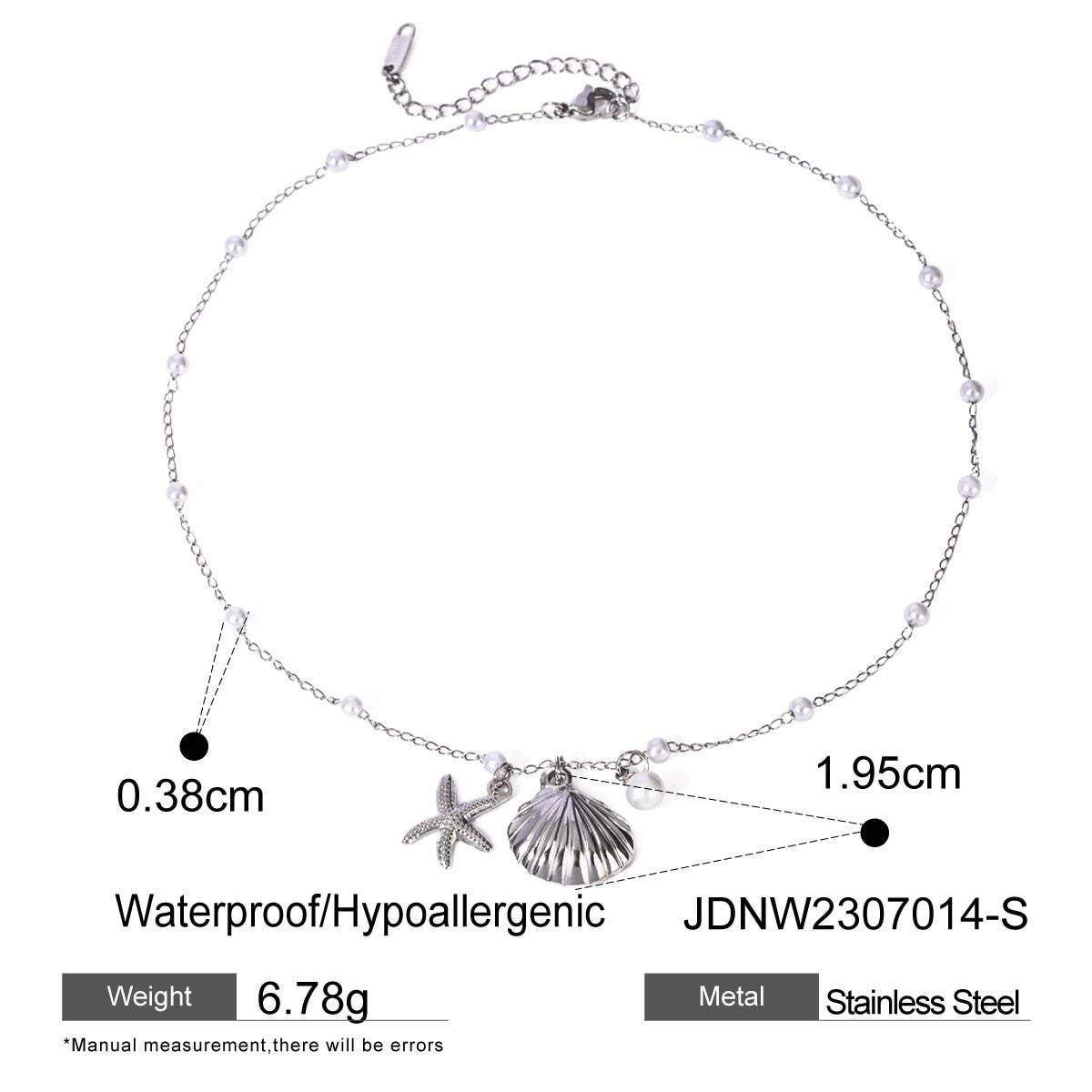 NEW OCEAN SERIES PEARL STARFISH SHELL NECKLACE