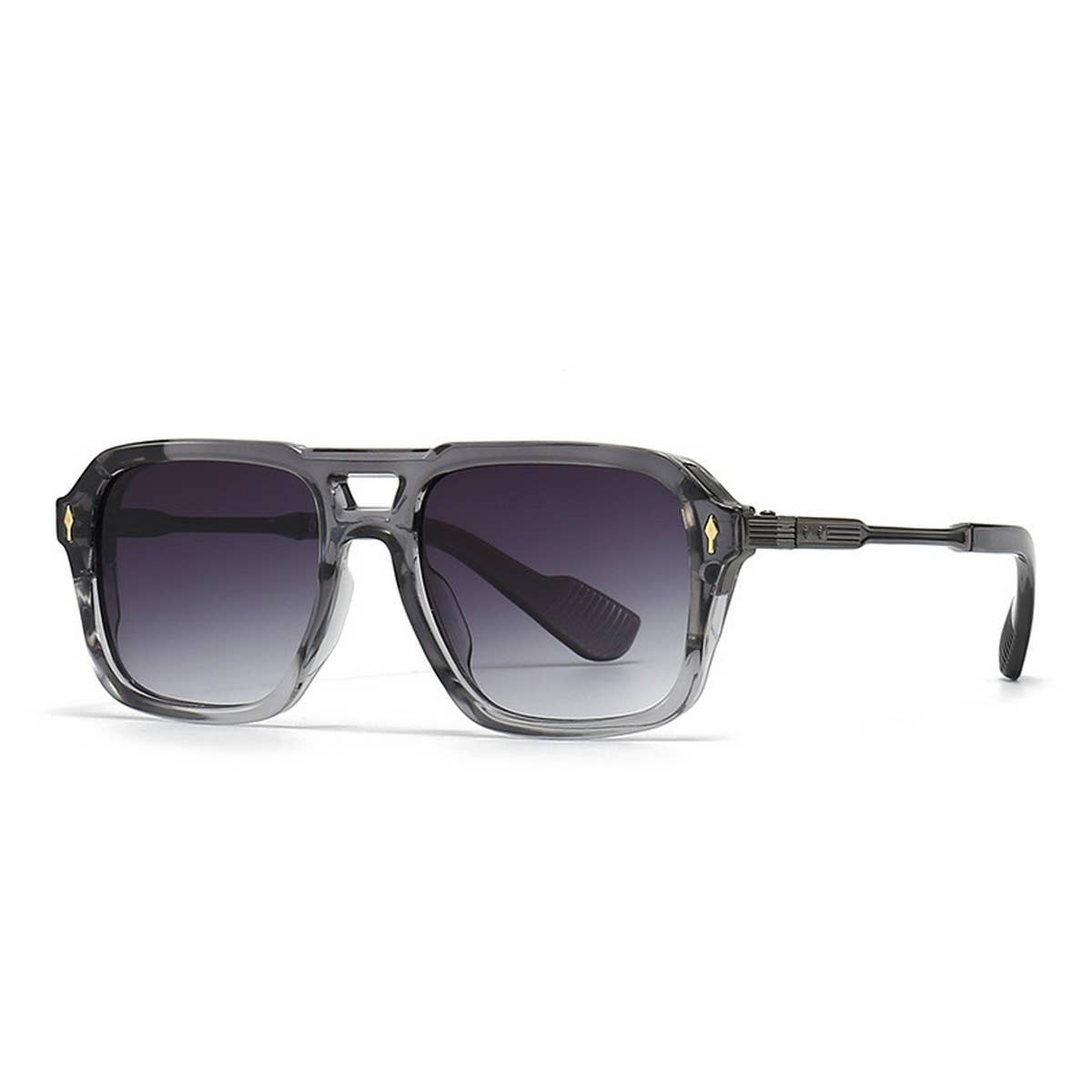 NEW RETRO DOUBLE BEAM SQUARE FRAME SUNGLASSES