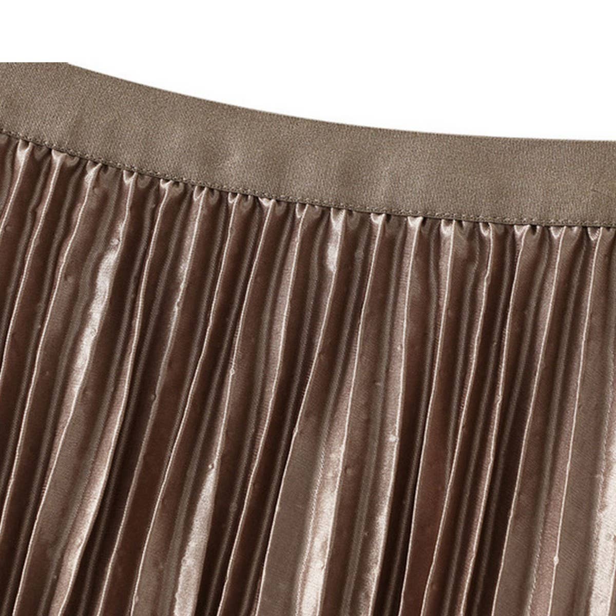 REVERSIBLE RHINESTONE HIGH-END MESH PLEATED SKIRT