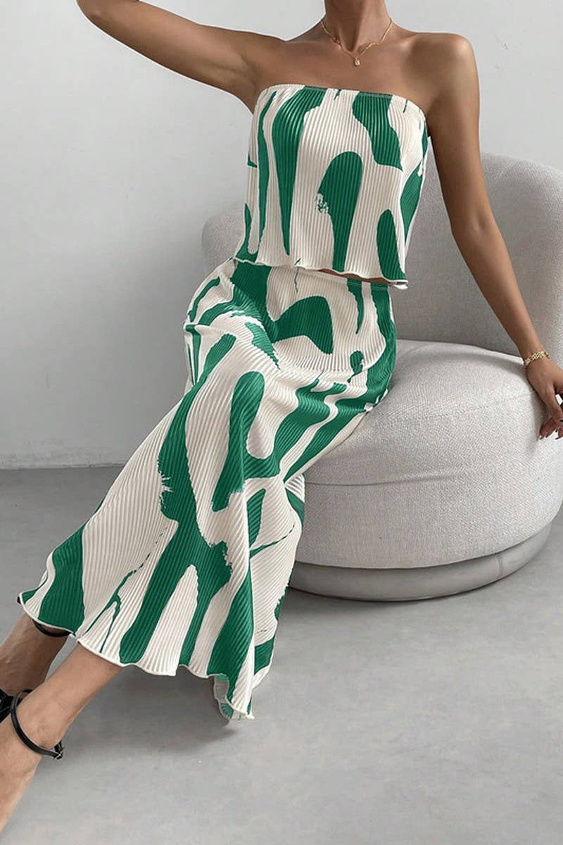 CWDMD00985_SPRING AND SUMMER ELEGANT SLIM DRESS 2-PIECE SET