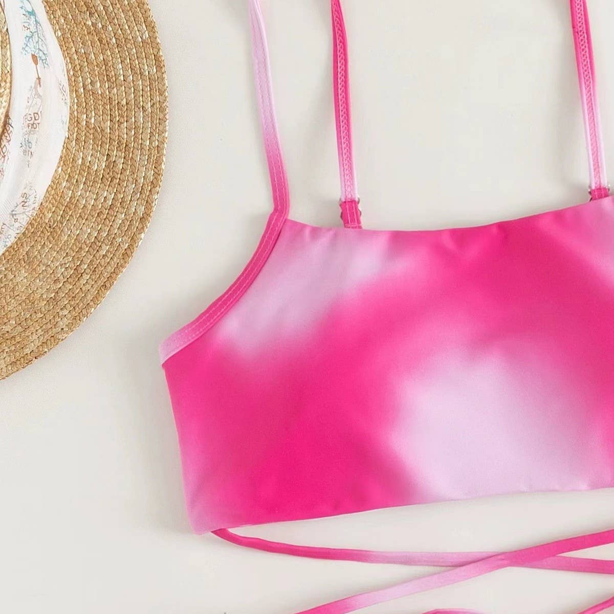 Tie-Dye Bikini Set - 3 Piece with Mesh Skirt