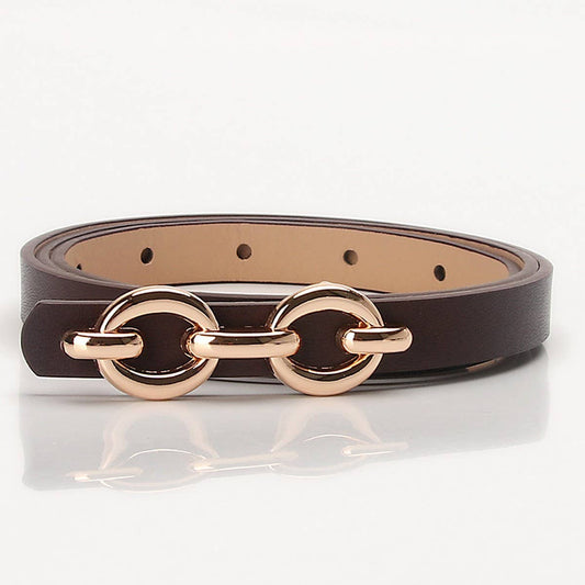 CLASSIC SIMPLE CHAIN BELT BUCKLES THIN BELTS_CWABE0397