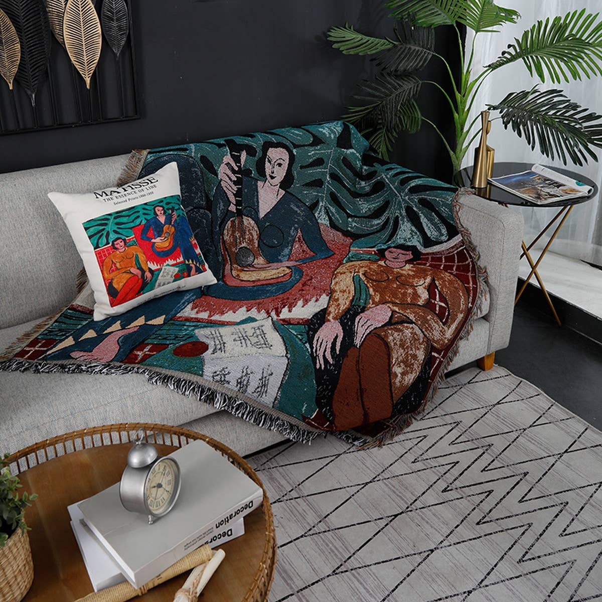 MULTIFUNCTIONAL BLANKET WITH OIL PAINTING PATTERN