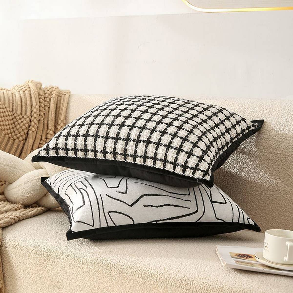 Luxury Plush Pillow Cover for Sofa & Bed Decor