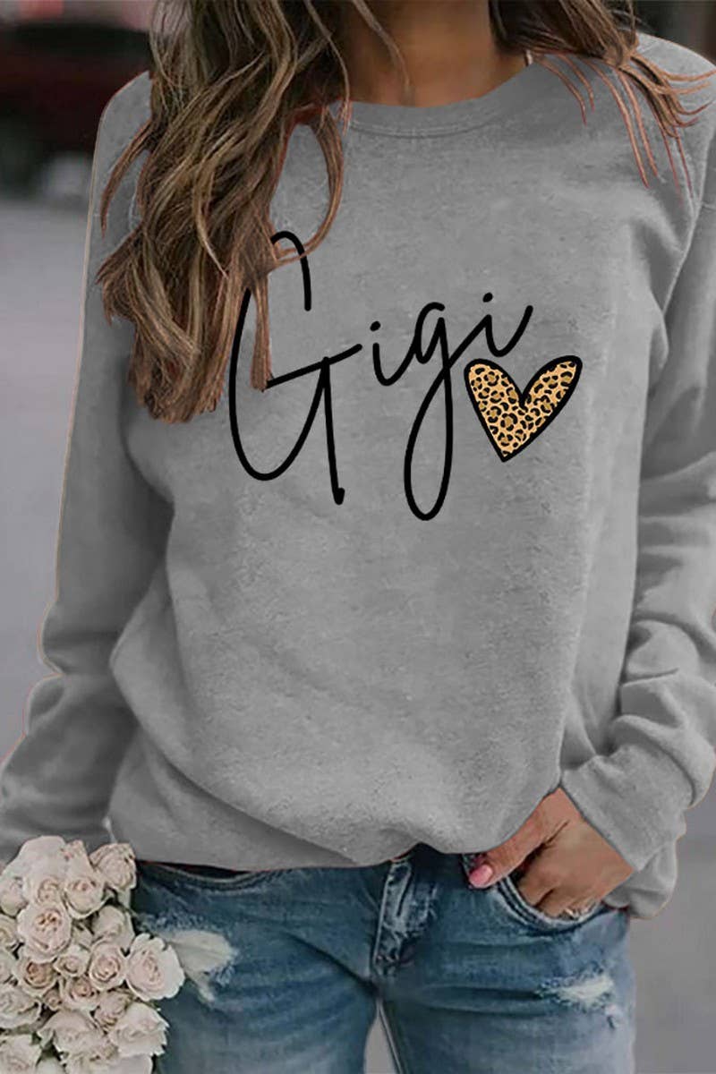 VALENTINE  LETTER PRINTED LONG SLEEVE PULLOVER_CWTSTL0968
