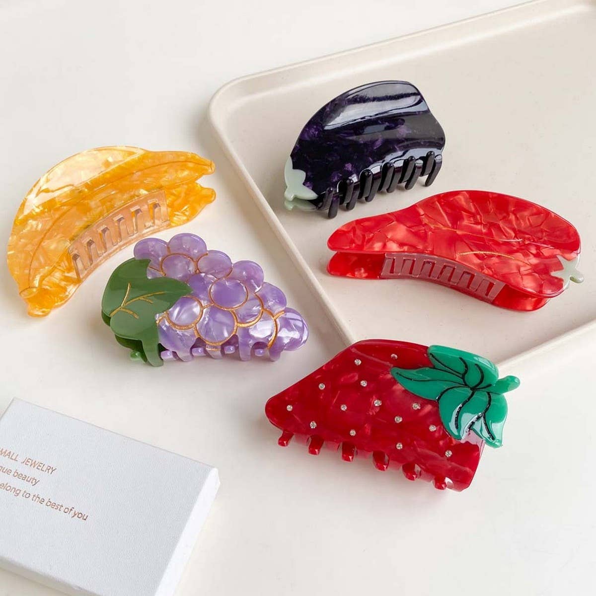 Peach & Apple Hair Claw ??Cute Summer Accessory_CWAHA5889