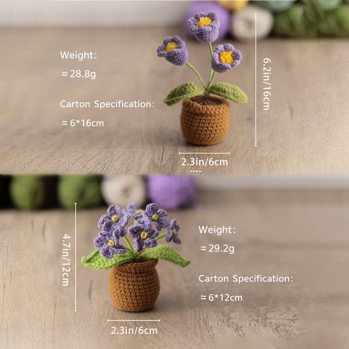 CWMM9285_HAND-WOVEN MINI POTTED PLANT OFFICE DECORATION