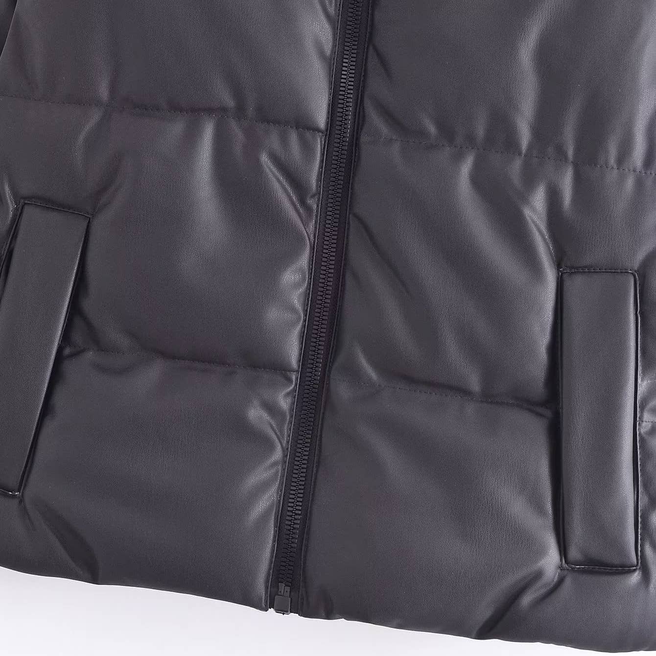 FASHION CASUAL LEATHER PADDED WAISTCOAT