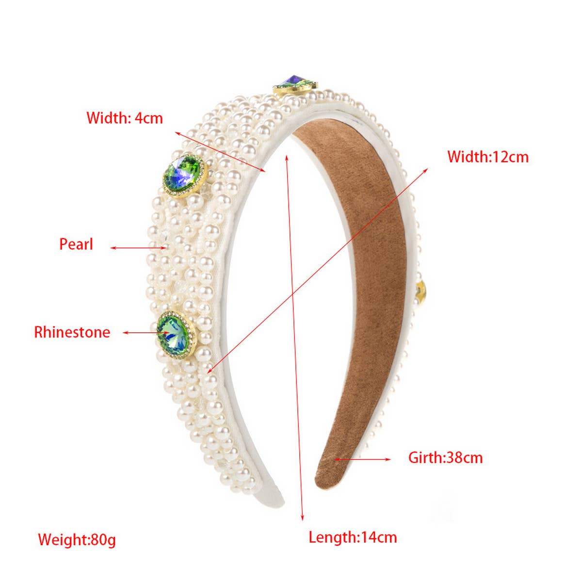 FASHION WIDE-BRIMMED RHINESTONE PEARL HEADBAND_CWAHA2131