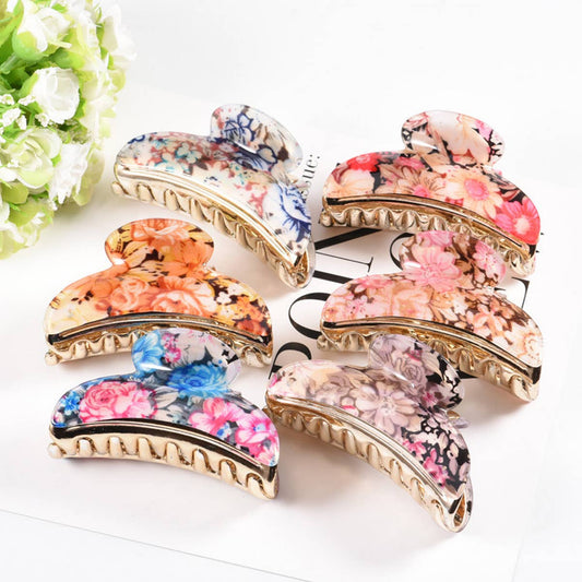 Large Acrylic Flower Hair Claw Ponytail Clip_CWAHA0990