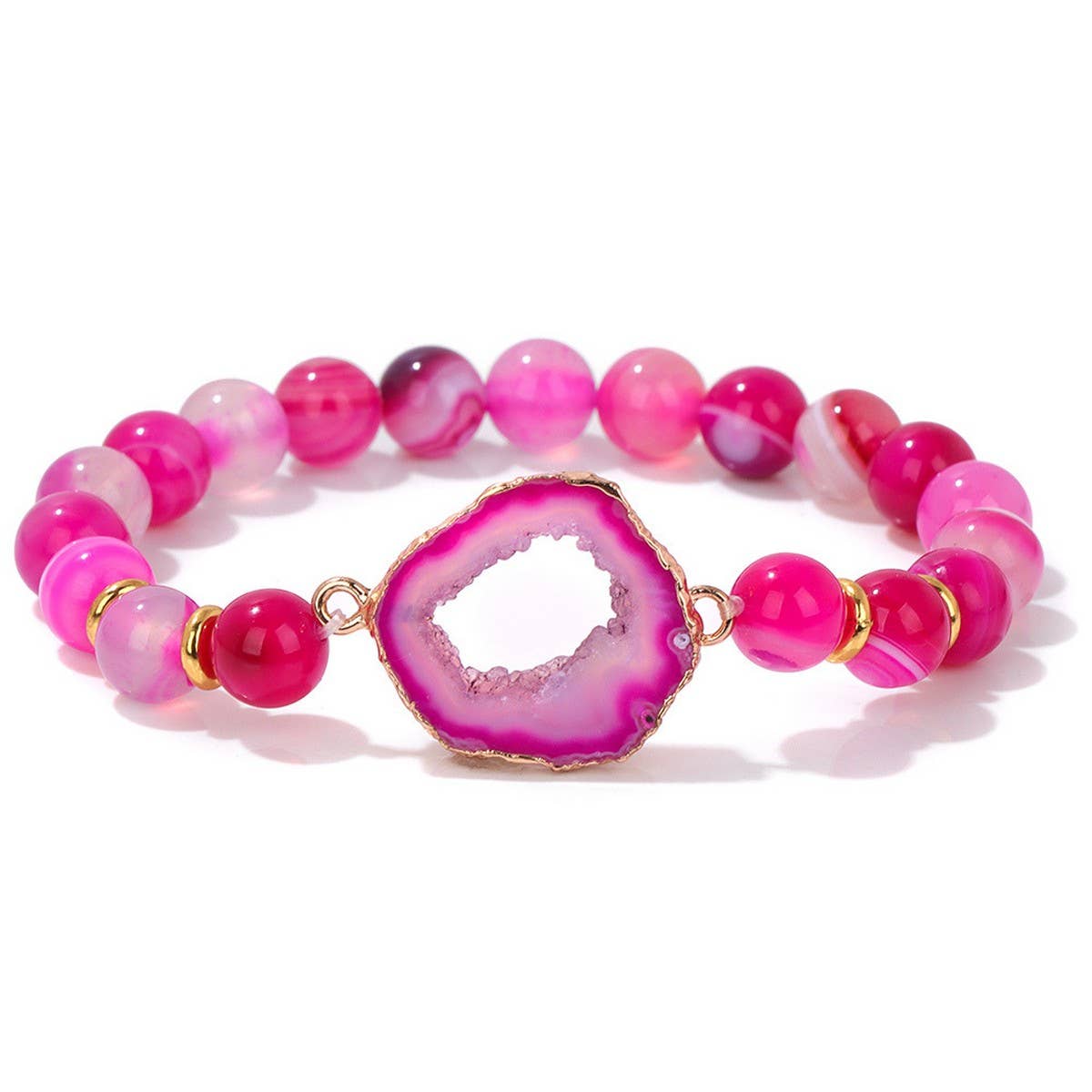 CWAJE4302_NEW FASHION AGATE BEAD COUPLE BRACELET