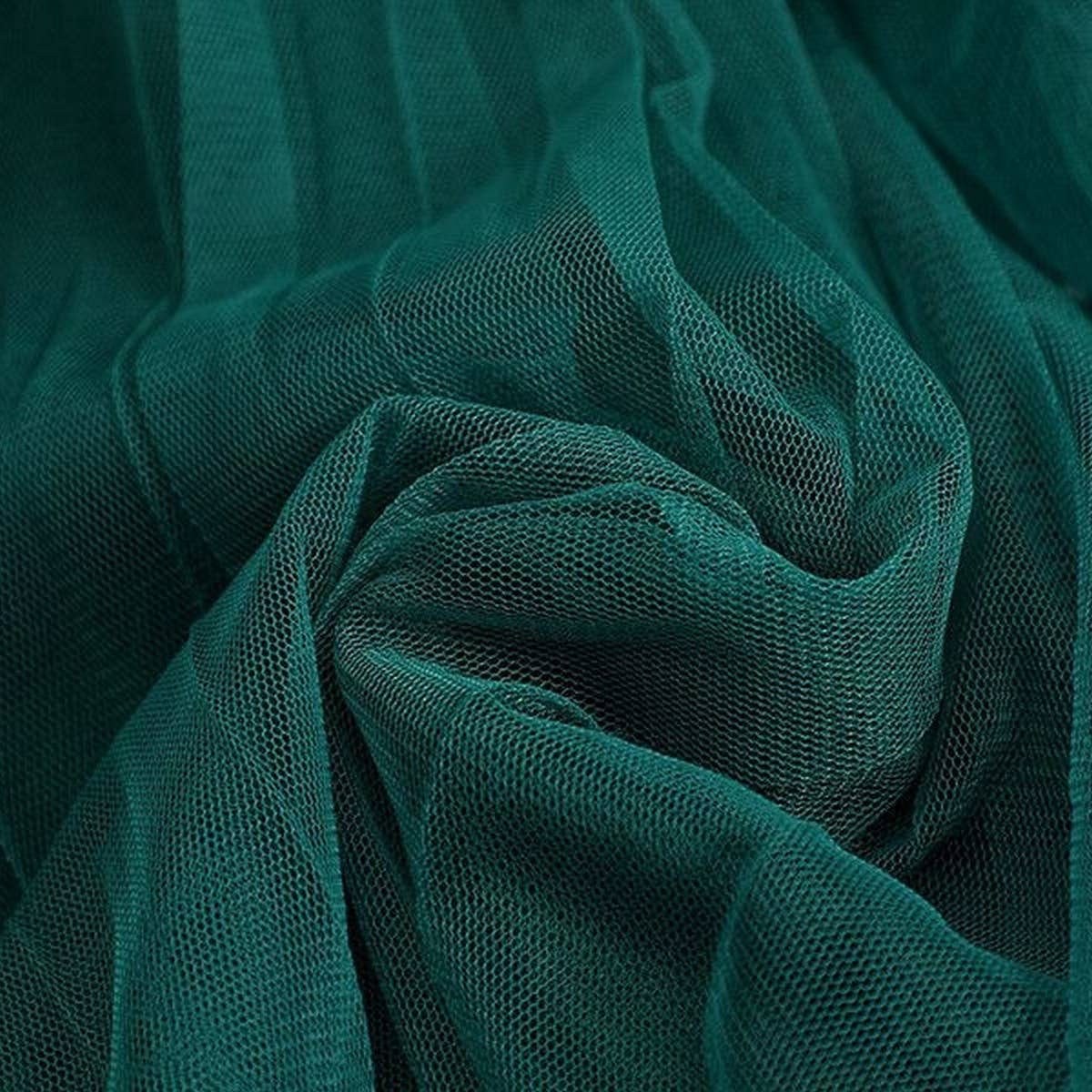 BEADED MESH PLEATED SKIRT A LINE TULLE SKIRT_CWBLS0398