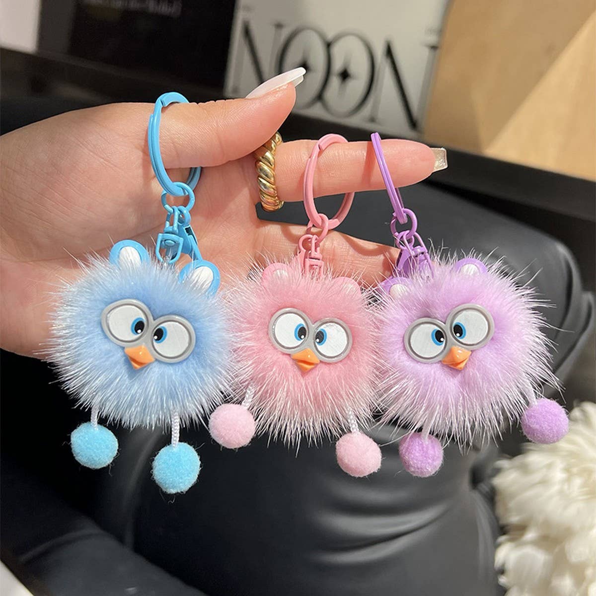 CUTE LITTLE YELLOW DUCK CAR KEYCHAIN BAG PENDANT