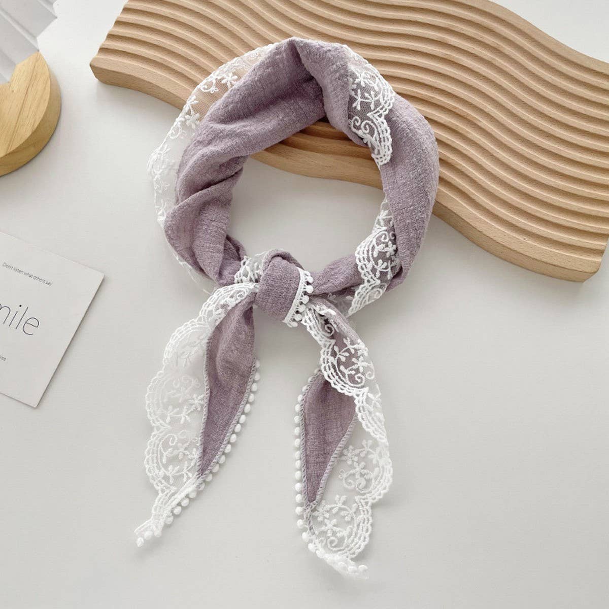 VERSATILE LACE PATCHWORK TRIANGLE SCARF