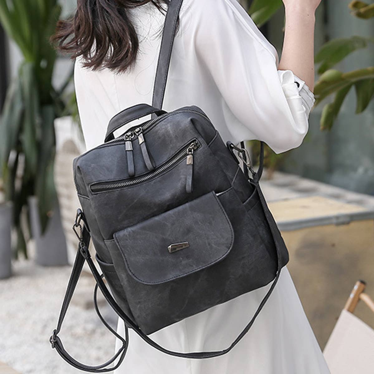WOMEN BACKPACK FASHION LEATHER TRAVEL SHOULDER BAGS_CWAB0730