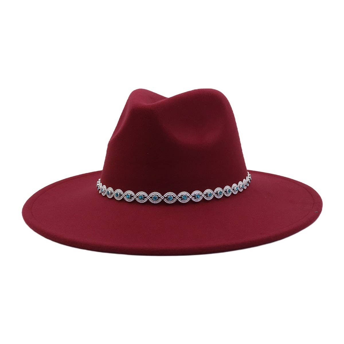 Ethnic Style Wool Blend Fedora Hat Men & Women_CWAH04388