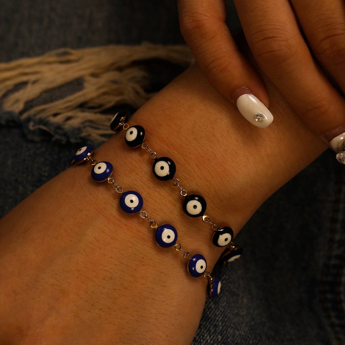 Classic 18K Stainless Steel Evil Eye Bracelet
