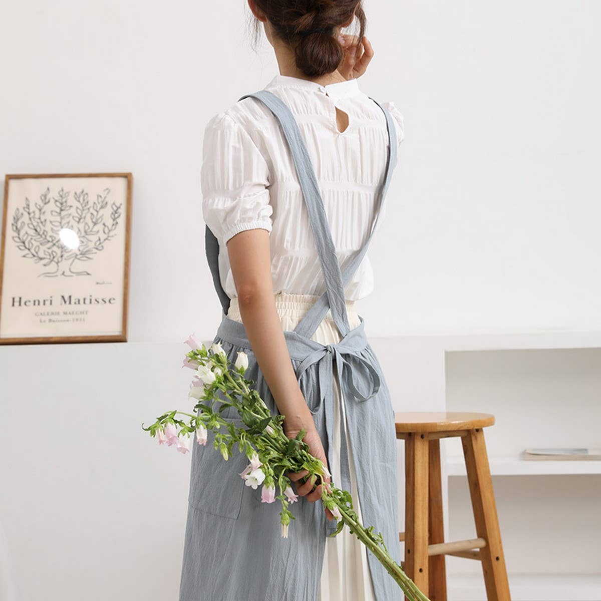 CWMM1835_Cotton And Linen Household Kitchen Apron