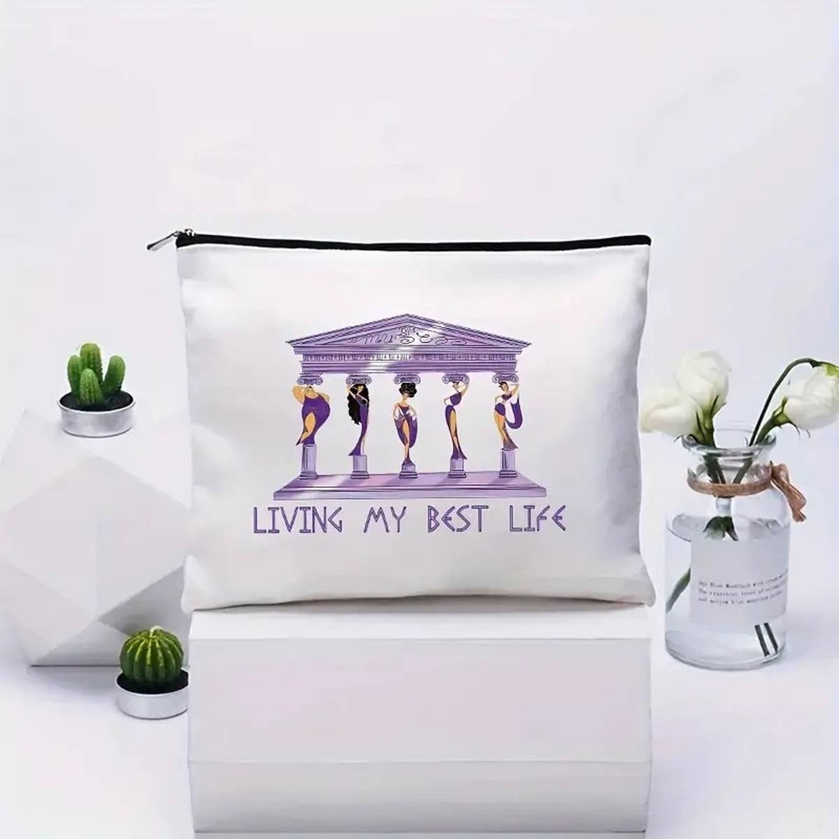 LETTER SIMPLE PRINT COSMETIC BAG_CWAB1784