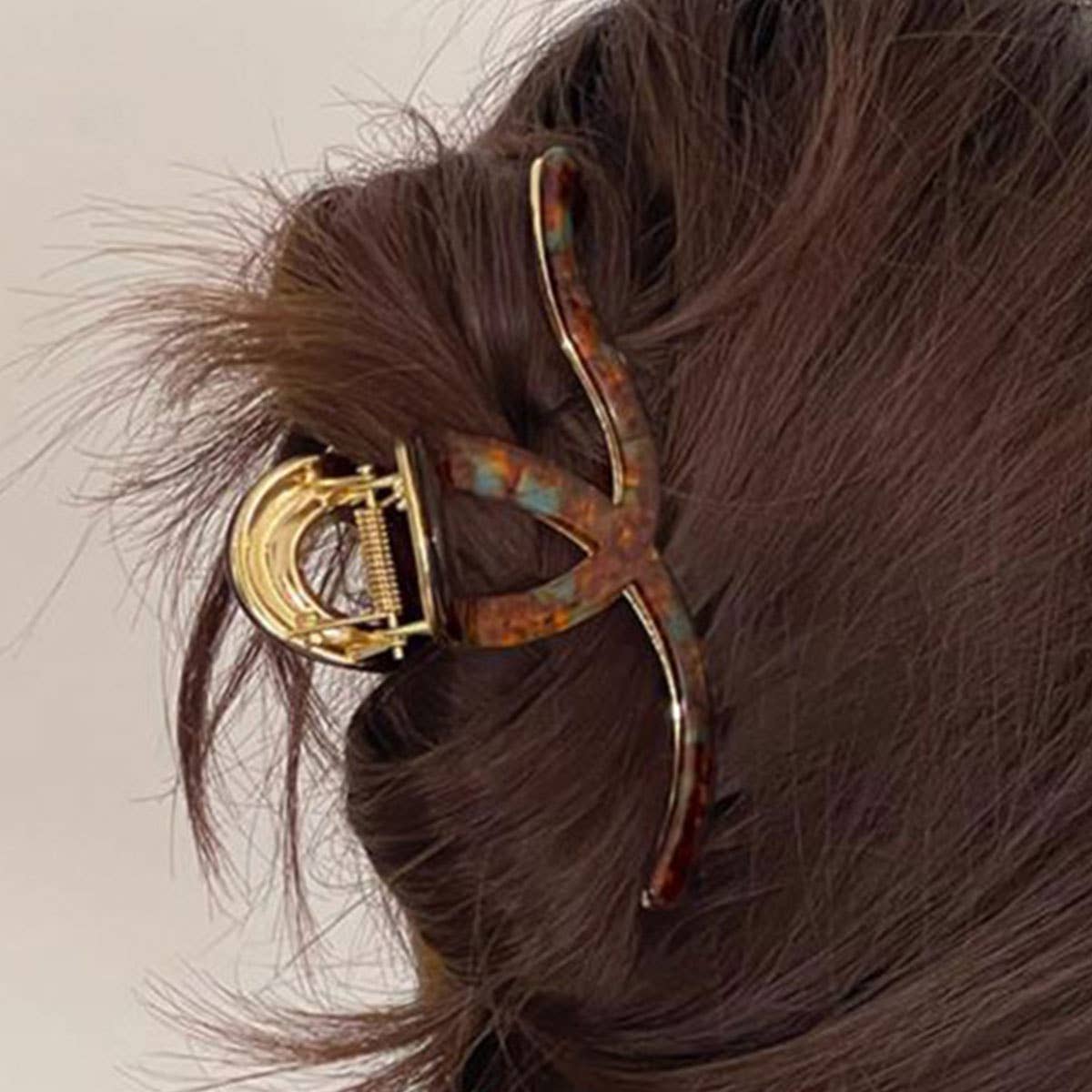 Acetate Metal Hair Claw for Thick Hair, Firm Grip_CWAHA0451