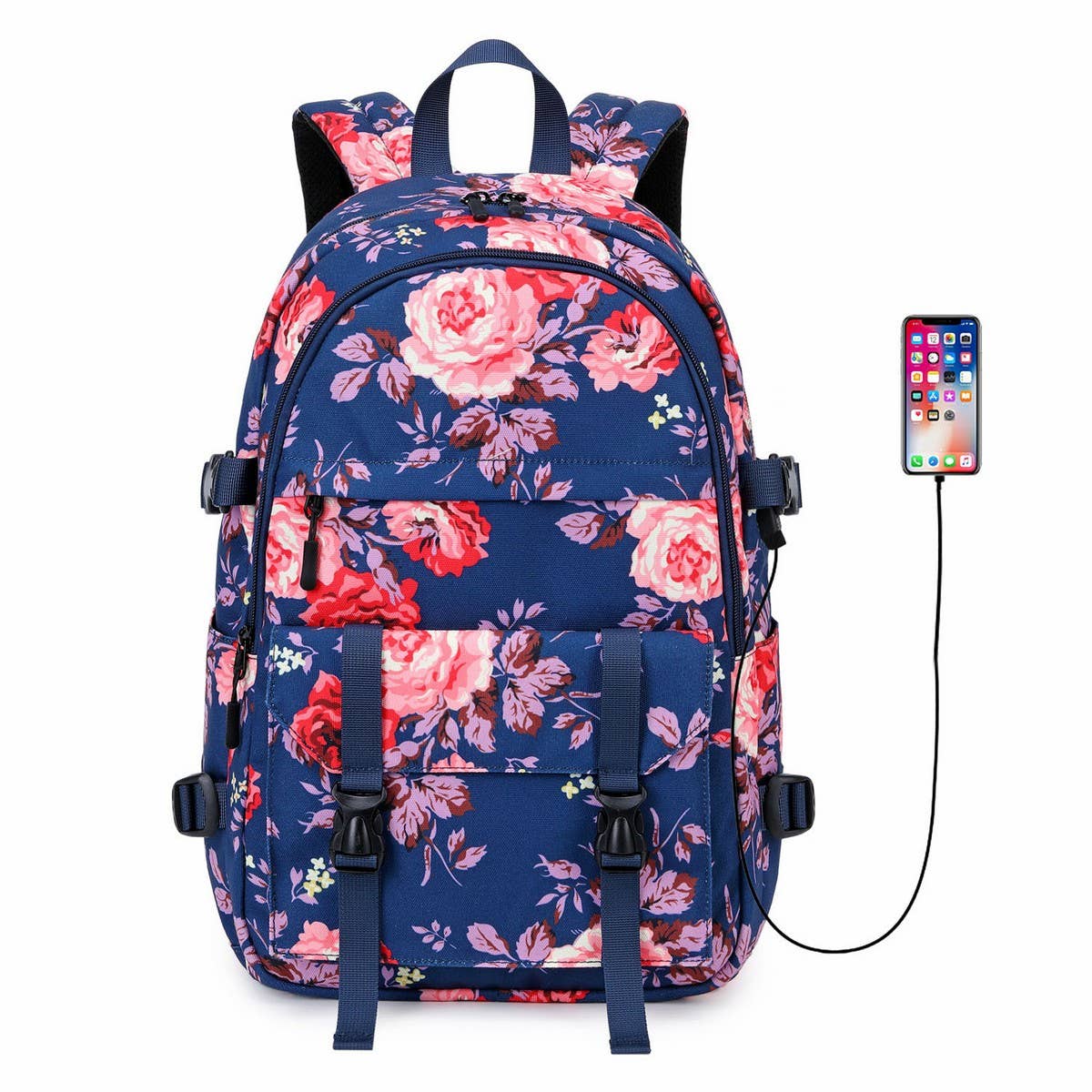 Printed Oxford Backpacks for School Girls Travel_CWAB5504