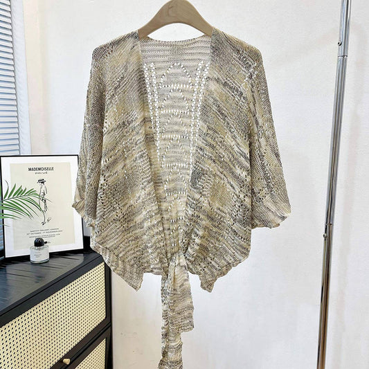 WEAR AN ICE SILK HOLLOW SHAWL